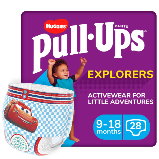 Huggies Pull-Ups Explorers Girls Nappy Pants, Size 3-4 (9-18 mths