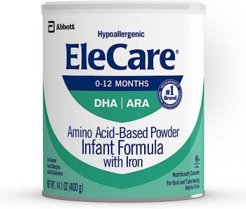 EleCare Hypoallergenic Formula, Complete Nutrition for Severe Food Allergies, Amino Acid Based Infant Formula, White and Green,